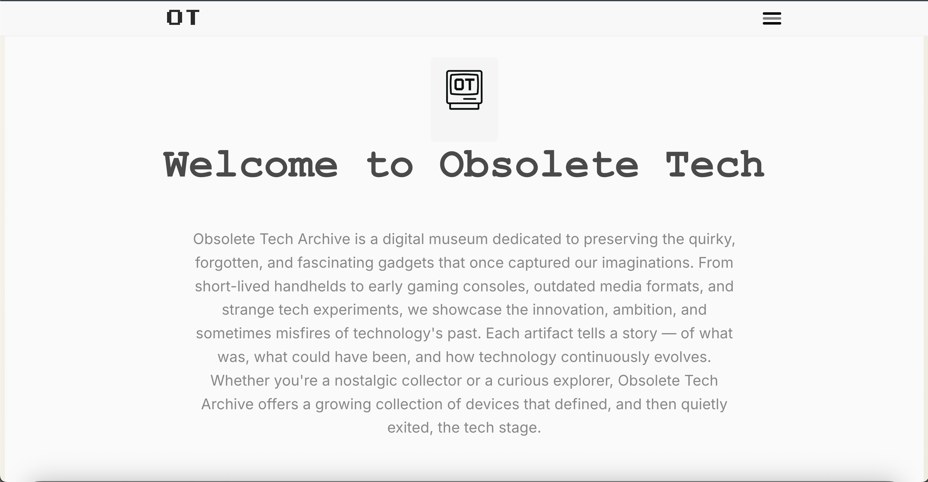 Obsolete Tech Archive screenshot placeholder