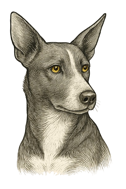 Maevin Labs dog mascot
